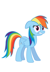 Size: 8268x11693 | Tagged: safe, artist:snipernero, rainbow dash, pegasus, pony, g4, absurd resolution, female, floppy ears, gritted teeth, looking at you, simple background, solo, transparent background, vector