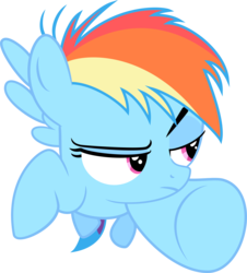 Size: 5320x5885 | Tagged: safe, artist:kernelcobb, rainbow dash, g4, the cutie mark chronicles, absurd resolution, filly, simple background, transparent background, unamused, vector