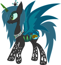 Size: 9071x9676 | Tagged: dead source, safe, artist:krusiu42, queen chrysalis, alicorn, pony, g4, absurd resolution, simple background, solo, species swap, transparent background, trypophobia