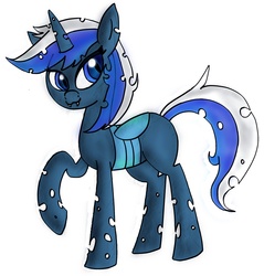 Size: 1796x1876 | Tagged: safe, artist:mrfulp, minuette, changeling, g4, blue changeling, changelingified