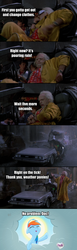 Size: 500x1628 | Tagged: safe, rainbow dash, g4, back to the future, car, christopher lloyd, comic, crossover, delorean, doc brown, marty mcfly, michael j. fox