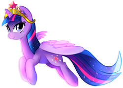 Size: 1906x1362 | Tagged: safe, artist:pepooni, twilight sparkle, alicorn, pony, g4, cute, female, looking at you, mare, simple background, smiling, twiabetes, twilight sparkle (alicorn), white background