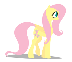 Size: 2180x1882 | Tagged: safe, artist:mykegreywolf, fluttershy, pony, g4, female, simple background, solo, wallpaper, white background