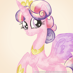 Size: 1500x1500 | Tagged: safe, artist:princesscadenza, princess cadance, alicorn, crystal pony, pony, g4, crystallized, female, mare, solo