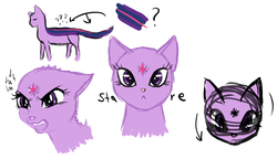 Size: 900x518 | Tagged: safe, artist:mizutakashima, twilight sparkle, cat, g4, species swap, twilight cat