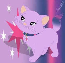 Size: 900x878 | Tagged: safe, artist:mlpfim135, twilight sparkle, cat, g4, species swap, twilight cat