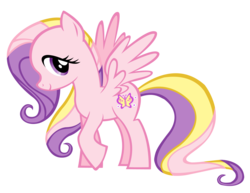 Size: 1644x1271 | Tagged: safe, artist:durpy, fluttershy, pony, g3, g4, female, g3 to g4, generation leap, recolor, simple background, solo, transparent background, vector