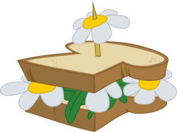 Size: 1000x745 | Tagged: safe, artist:alaxandir, daffodil and daisy sandwich, food, no pony, sandwich, simple background, transparent background, vector