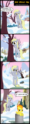 Size: 747x3037 | Tagged: safe, artist:toxic-mario, derpy hooves, spitfire, pegasus, pony, comic:toxic-mario's derpfire shipwreck, g4, belly, comic, derpfire, female, mare, snow, spitfire's hair is fire