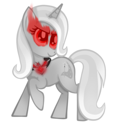 Size: 969x1011 | Tagged: safe, artist:urdeh, trixie, g4, alicorn amulet, glowing eyes, simple background, solo, transparent background