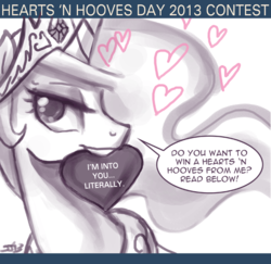 Size: 600x582 | Tagged: safe, artist:johnjoseco, princess celestia, alicorn, pony, ask princess molestia, princess molestia, g4, hearts and hooves day