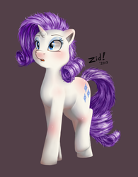 Size: 800x1024 | Tagged: safe, artist:zidanerfox, rarity, pony, g4, blushing, female, messy mane, solo