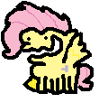 Size: 110x114 | Tagged: dead source, safe, artist:kingmunchy, fluttershy, pony, g4, insanity, solo