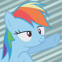 Size: 253x253 | Tagged: safe, screencap, rainbow dash, pony, g4, female, mare, solo