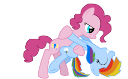 Size: 1235x767 | Tagged: safe, artist:miatehkitty, pinkie pie, rainbow dash, g4, dancing, female, lesbian, ship:pinkiedash, shipping