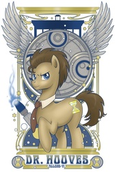 Size: 537x800 | Tagged: safe, doctor whooves, time turner, g4, modern art, nouveau, tardis