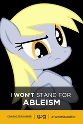 Size: 400x600 | Tagged: safe, derpy hooves, pegasus, pony, g4, ableism, derpygate, explicit source, female, mare, mouthpiece