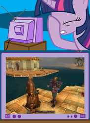 Size: 876x1200 | Tagged: safe, twilight sparkle, g4, betrayal, exploitable meme, tv meme, ultima, ultima ix, what's a paladin?