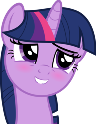 Size: 10000x12860 | Tagged: safe, artist:missloodee, twilight sparkle, pony, g4, absurd resolution, bedroom eyes, blushing, bust, cute, female, lip bite, portrait, simple background, smiling, solo, transparent background, vector