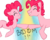 Size: 1000x800 | Tagged: safe, artist:pinkpopcornwithsoda, pinkie pie, earth pony, pony, g4, bubble berry, female, happy, hoofbump, male, rule 63, self ponidox, selfcest, ship:bubblepie, shipping, simple background, straight, transparent background, xk-class end-of-the-world scenario