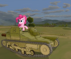 Size: 1180x974 | Tagged: safe, artist:lostmahpants, pinkie pie, g4, cv35, tank (vehicle), tankette