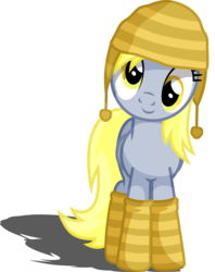 Size: 3482x4400 | Tagged: safe, artist:austiniousi, derpy hooves, pegasus, pony, g4, clothes, female, hat, high res, mare, simple background, socks, solo, striped socks, transparent background, vector