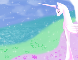 Size: 2196x1695 | Tagged: safe, artist:whitewing1, princess celestia, pony, g4, female, solo