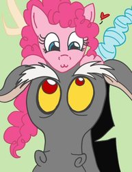 Size: 357x462 | Tagged: safe, artist:fly-buggy, discord, pinkie pie, g4