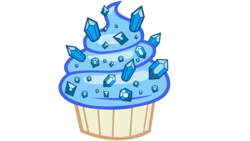 Size: 3500x1969 | Tagged: safe, artist:totalcrazyness101, g4, secret of my excess, cupcake, food, gem, no pony, sapphire, sapphire cupcake, simple background, transparent background, vector