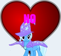 Size: 600x557 | Tagged: safe, trixie, g4, lasty's hearts, no, simple, tsundere, valentine