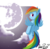 Size: 2000x1978 | Tagged: safe, artist:datponypl, rainbow dash, g4, mare in the moon, moon