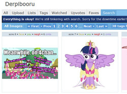 Size: 618x461 | Tagged: safe, twilight sparkle, alicorn, pony, derpibooru, g4, exploitable meme, female, juxtaposition, juxtaposition win, mare, twilight sparkle (alicorn)