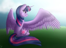 Size: 1280x936 | Tagged: safe, artist:itsuko103, twilight sparkle, alicorn, pony, g4, female, mare, smiling, solo, twilight sparkle (alicorn)