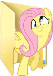 Size: 181x256 | Tagged: safe, fluttershy, g4, computer icon, derp, folder, wavy mouth, webcore