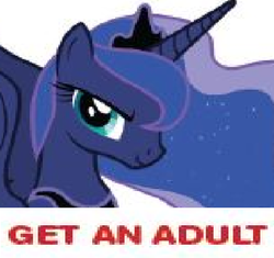 Size: 656x616 | Tagged: safe, princess luna, g4, caption, get an adult, image macro