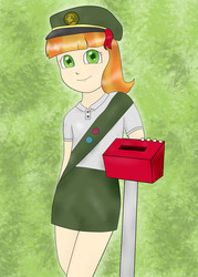 Size: 1080x1512 | Tagged: safe, artist:zekromlover, tag-a-long, human, g4, clothes, humanized, thin mint, uniform