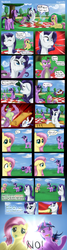 Size: 800x2969 | Tagged: safe, artist:angerelic, fluttershy, rarity, spike, twilight sparkle, g4, abuse, angry, beefspike, comic, derp, female, force feeding, funny, grass, grazing, horses doing horse things, male, out of character, raribuse, slapping, subverted meme, table flip, the worst possible thing
