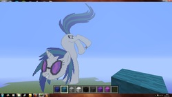 Size: 1920x1080 | Tagged: safe, artist:confusedmissflower, dj pon-3, vinyl scratch, pony, unicorn, g4, bucking, female, game screencap, mare, minecraft, minecraft pixel art, pixel art, solo