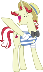 Size: 2304x3875 | Tagged: safe, artist:sircxyrtyx, flam, earth pony, pony, g4, male, simple background, singing, solo, transparent background, vector