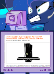 Size: 564x769 | Tagged: safe, princess luna, gamer luna, g4, exploitable meme, microsoft, next-gen xbox, rumor, tv meme