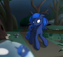 Size: 2200x2000 | Tagged: safe, artist:theparagon, princess luna, pony, hunted luna, g4, adventure in the comments, colored pupils, female, solo, zot