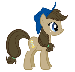 Size: 1532x1460 | Tagged: safe, artist:durpy, color edit, applejack, doctor whooves, time turner, earth pony, pony, g4, recolor, rule 63, simple background, solo, transparent background, vector