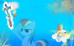 Size: 1680x1050 | Tagged: safe, artist:m24designs, rainbow dash, g4, cloud, sleeping