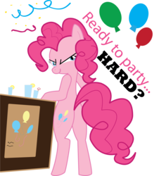 Size: 2588x2867 | Tagged: safe, artist:hoodie-stalker, pinkie pie, earth pony, pony, g4, bipedal, butt, female, plot, simple background, solo, transparent background, vector