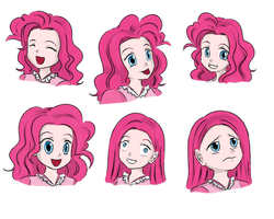 Size: 1280x1024 | Tagged: safe, artist:小甜鴞, pinkie pie, human, g4, humanized, pinkamena diane pie, pixiv