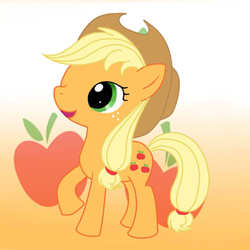 Size: 500x500 | Tagged: safe, artist:小甜鴞, applejack, earth pony, pony, g4, female, pixiv, solo