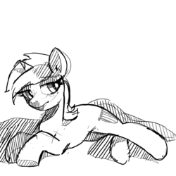 Size: 1000x1000 | Tagged: safe, artist:mewball, lyra heartstrings, pony, g4, female, monochrome, sad, simple background, solo, white background
