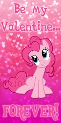 Size: 1200x2400 | Tagged: safe, artist:kurenai-hio, pinkie pie, earth pony, pony, g4, forever, solo, stock vector, valentine