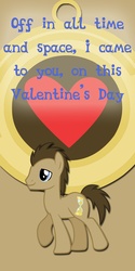 Size: 1200x2400 | Tagged: safe, artist:kurenai-hio, doctor whooves, time turner, earth pony, pony, g4, solo, valentine
