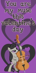 Size: 1200x2400 | Tagged: safe, artist:kurenai-hio, octavia melody, earth pony, pony, g4, cello, female, musical instrument, solo, valentine